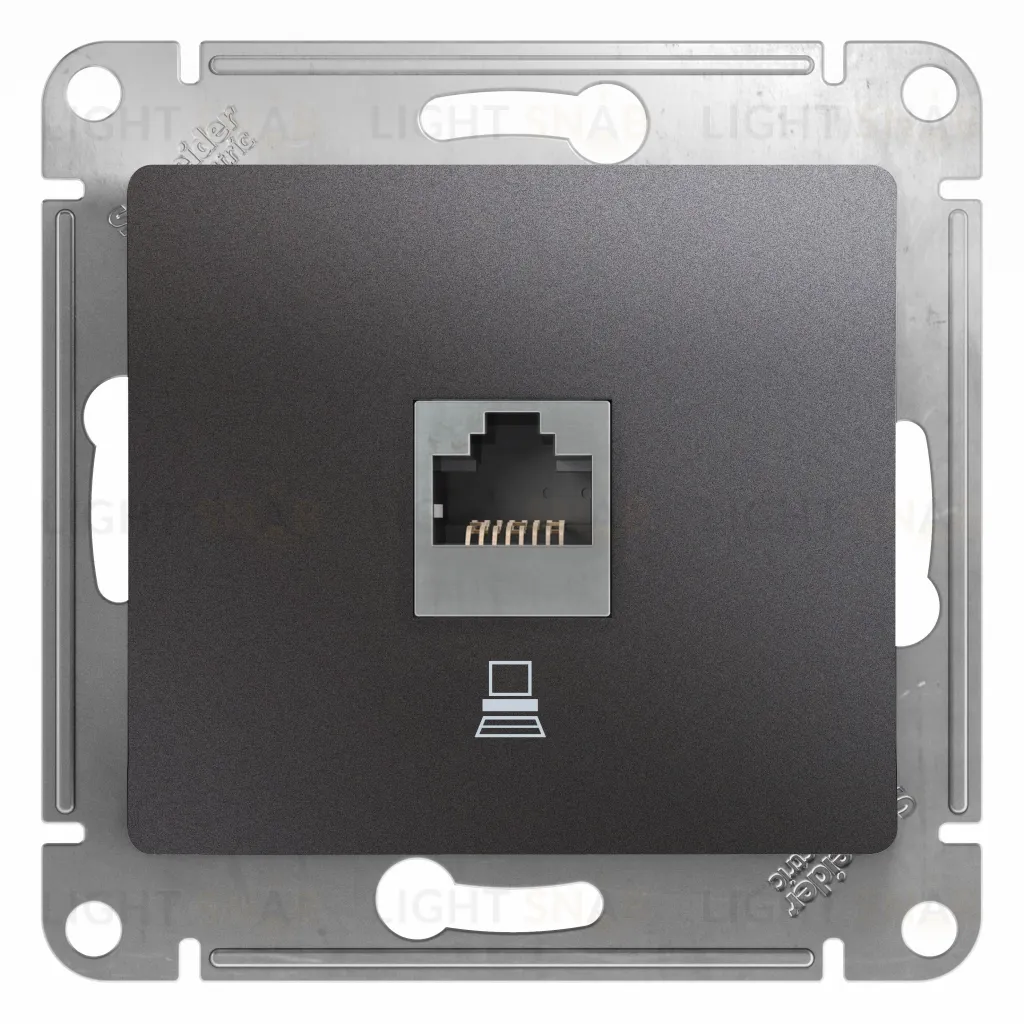 Розетка компьютерная Schneider Electric Glossa RJ45 5-й кат., графит GSL001381K GSL001381K