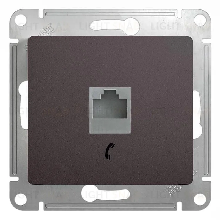 Розетка телефонная Schneider Electric Glossa RJ11 графит GSL001381T GSL001381T