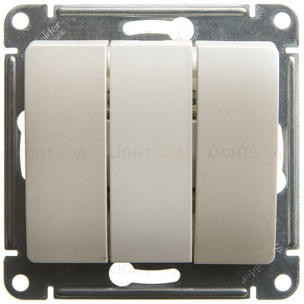Выключатель трехклавишный Schneider Electric Glossa перламутр GSL000631 GSL000631