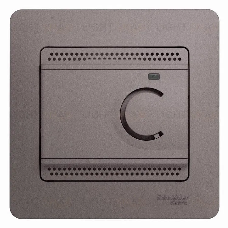 Терморегулятор электронный Schneider Electric Glossa с датчиком, 10A, платина GSL001238 GSL001238