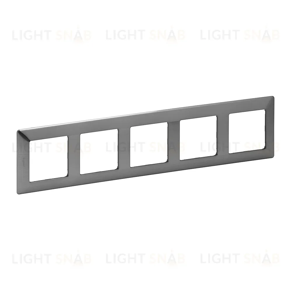 Рамка пятерная Legrand Valena Life, сталь 754155 754155