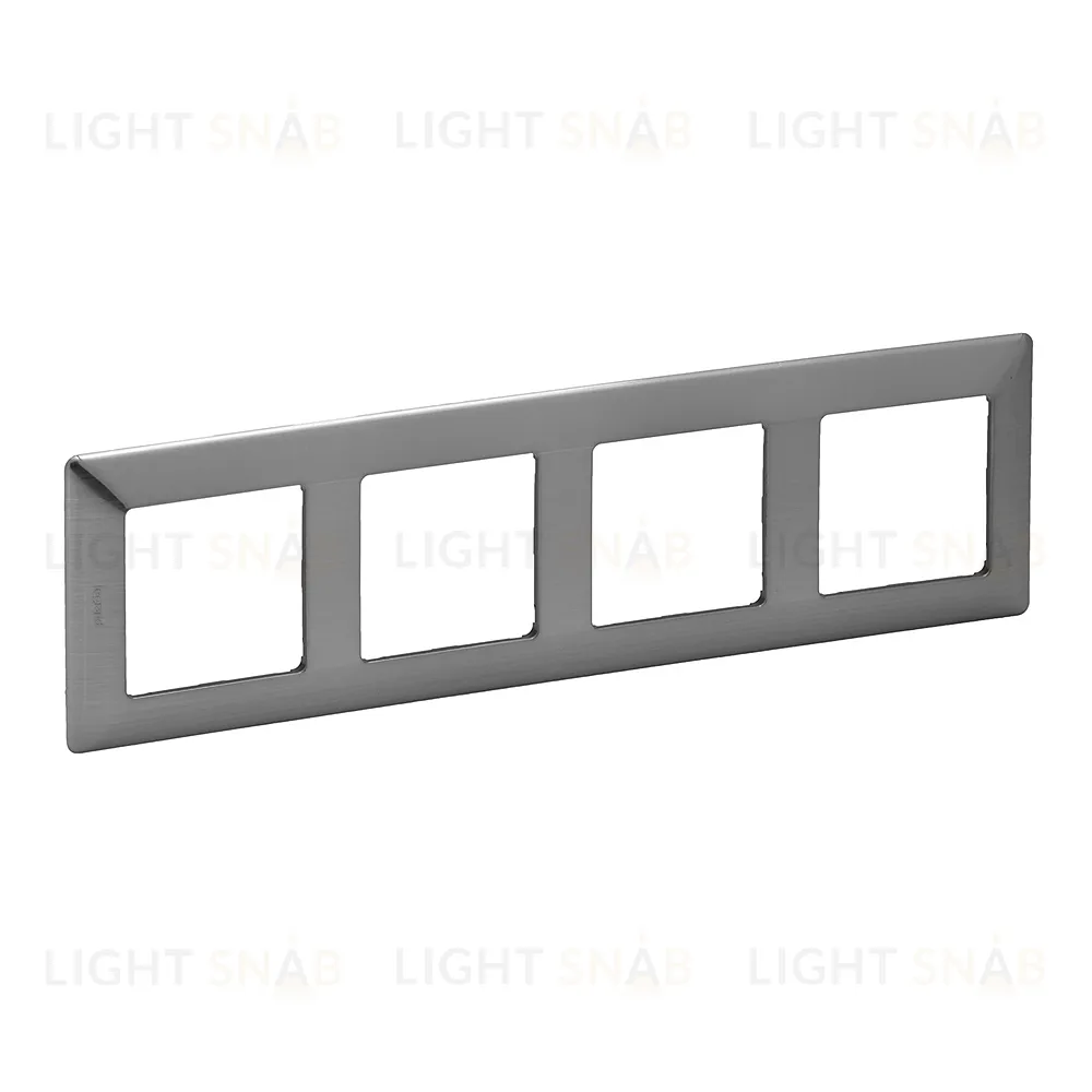 Рамка четверная Legrand Valena Life, сталь 754154 754154