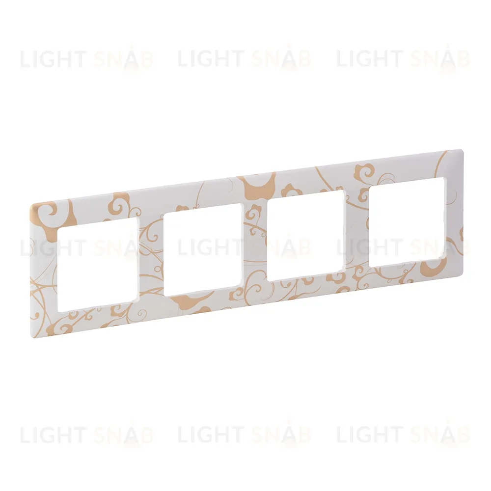 Рамка четверная Legrand Valena Life, ампир белый 754104 754104