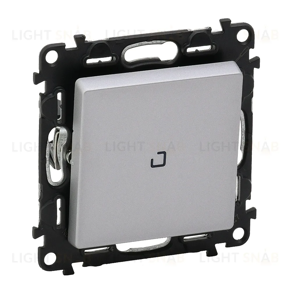 Выключатель одноклавишный перекрестный (из 3-х мест) с подсветкой Legrand Valena Life 10A/250В алюминий 752007+665090+755102 752007 + 665090 + 755102