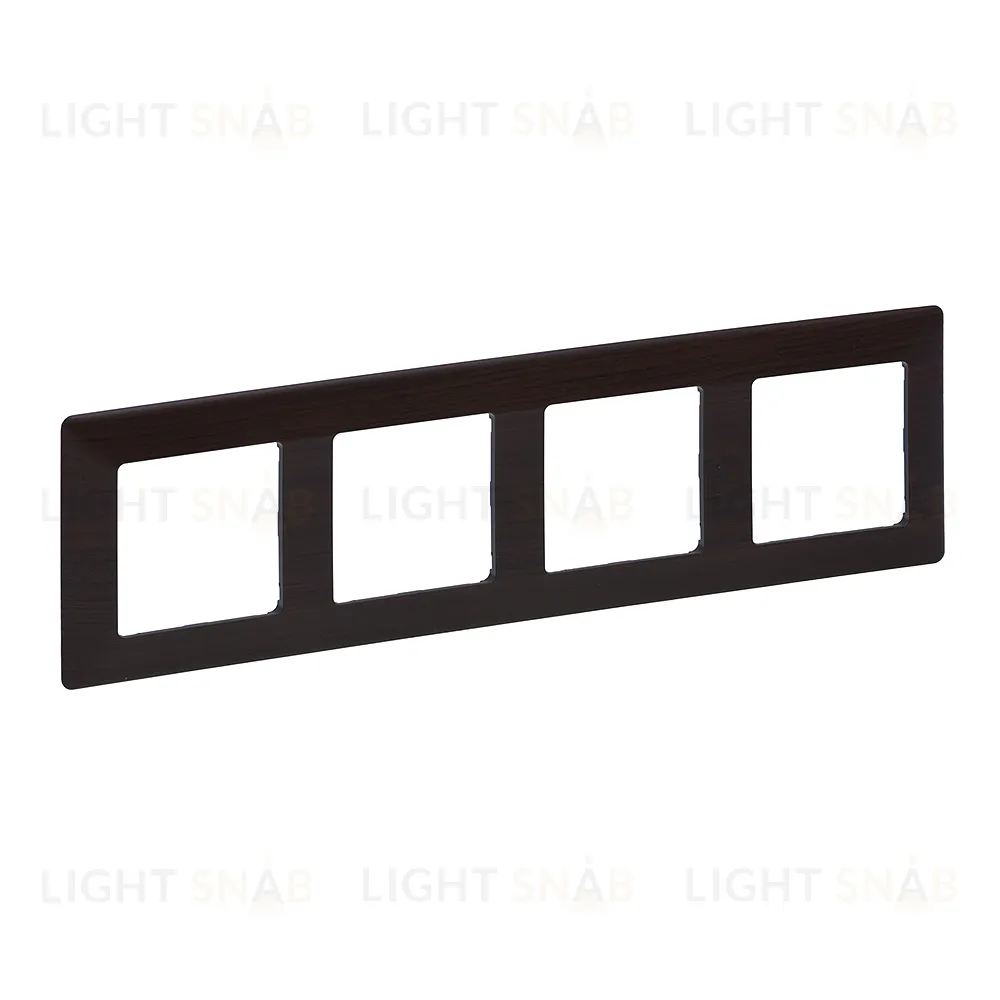 Рамка четверная Legrand Valena Life, темное дерево 754174 754174