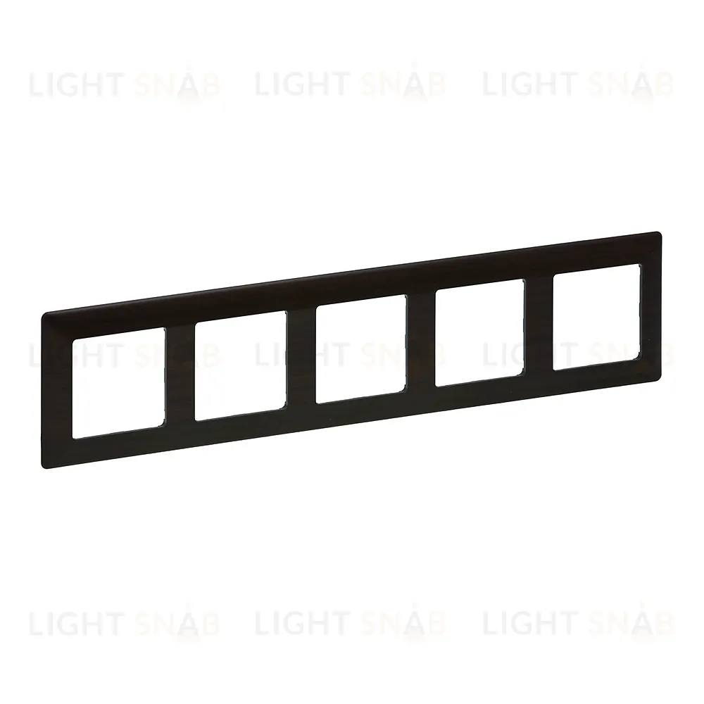 Рамка пятерная Legrand Valena Life, темное дерево 754175 754175