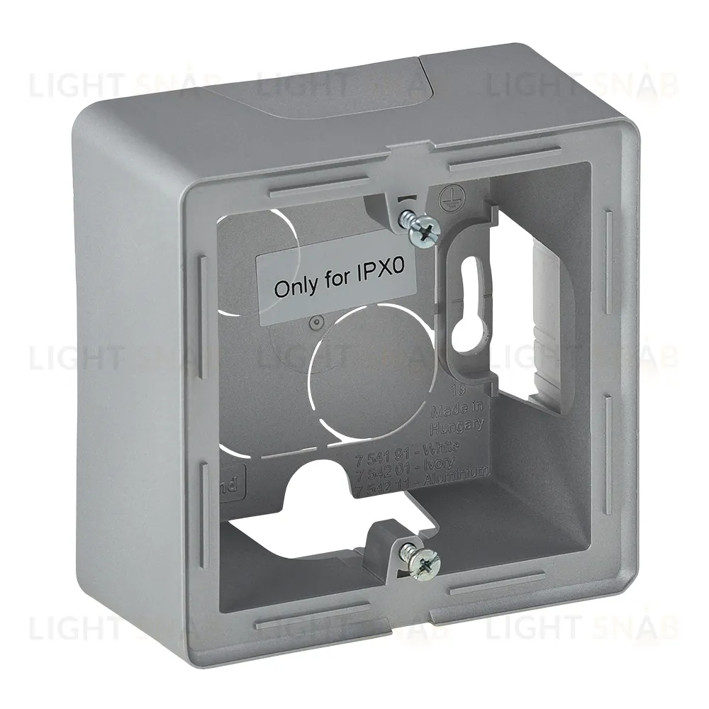 Одноместная коробка для накладного монтажа Legrand Valena Life, алюминий 754211 754211