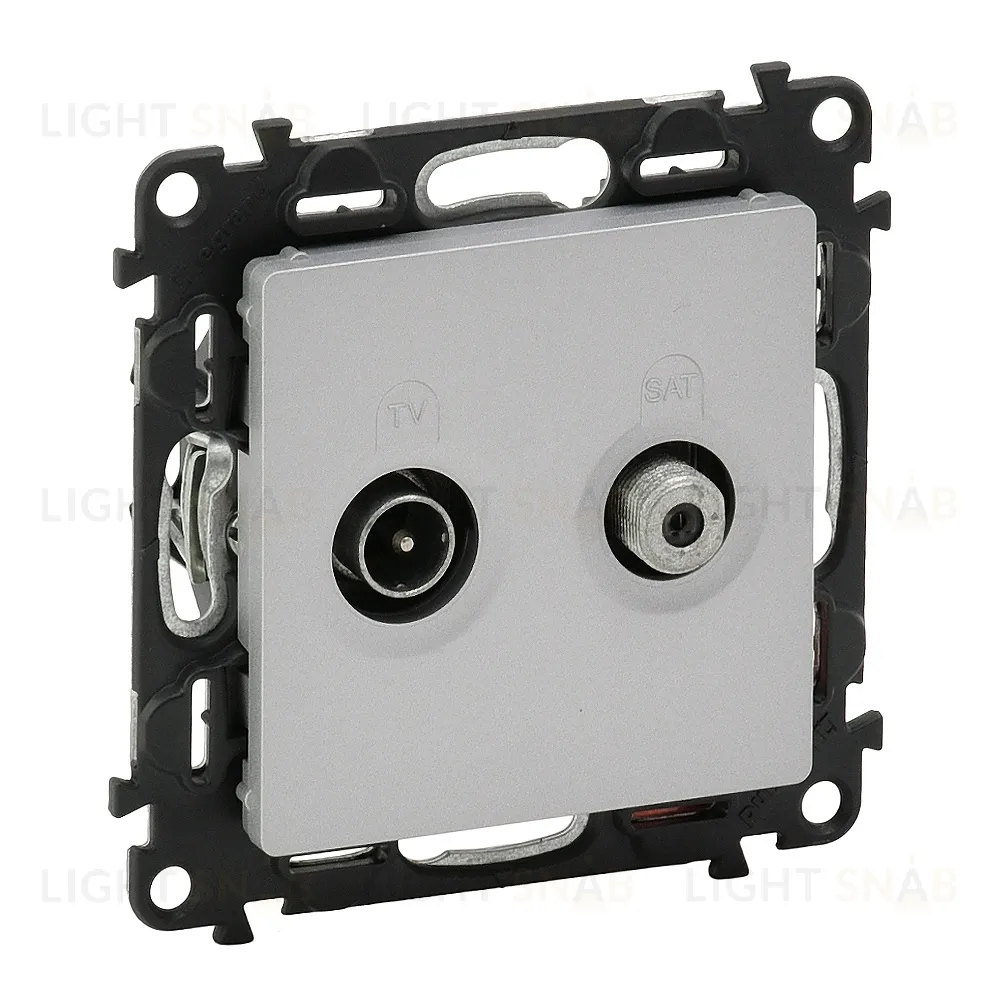 Розетка TV-SAT оконечная Legrand Valena Life алюминий 753059+754822 753059 + 754822