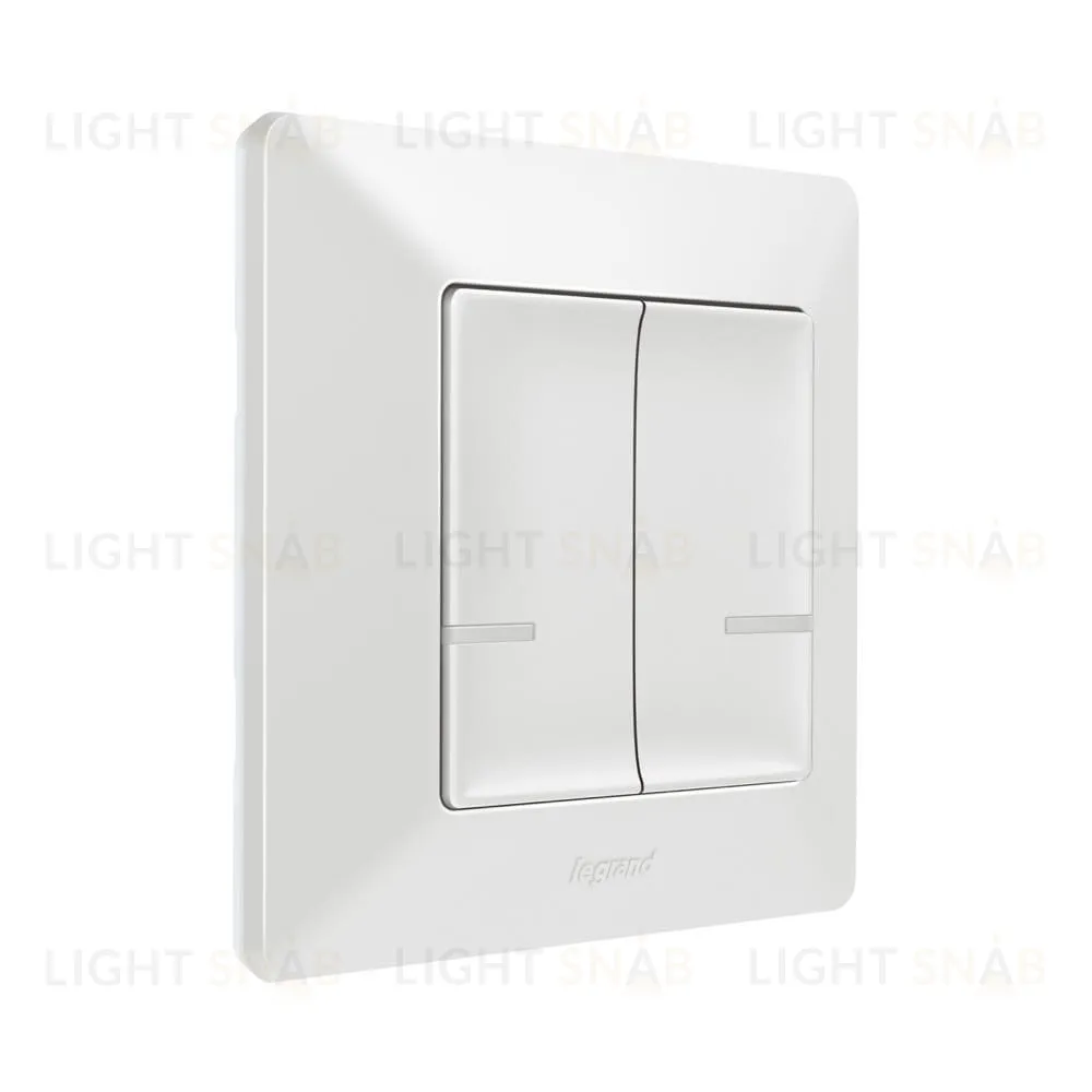 Умный беспроводной выключатель двухклавишный Legrand Netatmo Valena Life белый 752187 752187