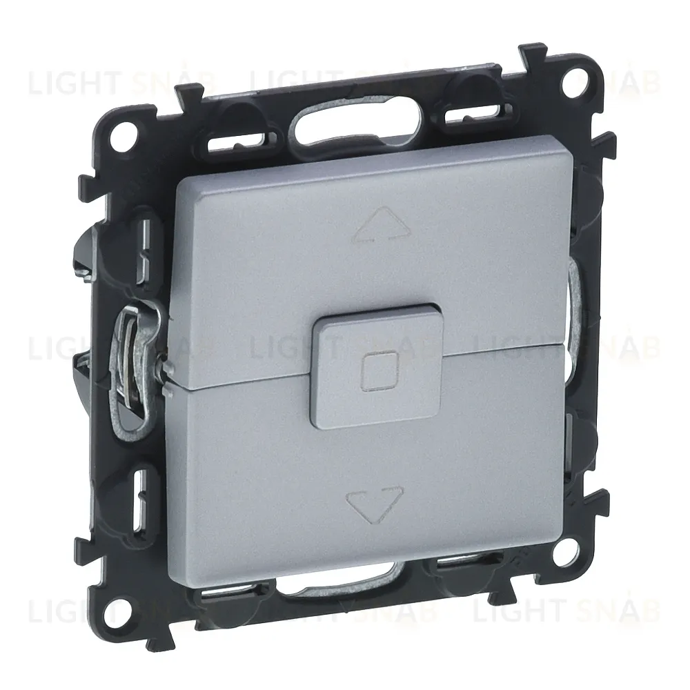 Выключатель управления жалюзи и рольставней Legrand Valena Life 10A/250В, алюминий 752029+755142 752029 + 755142