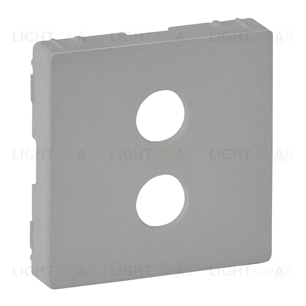 Розетка одинарная акустическая Legrand Valena Life с винтовыми зажимами ”банан”, алюминий 753076+755282 753076 + 755282