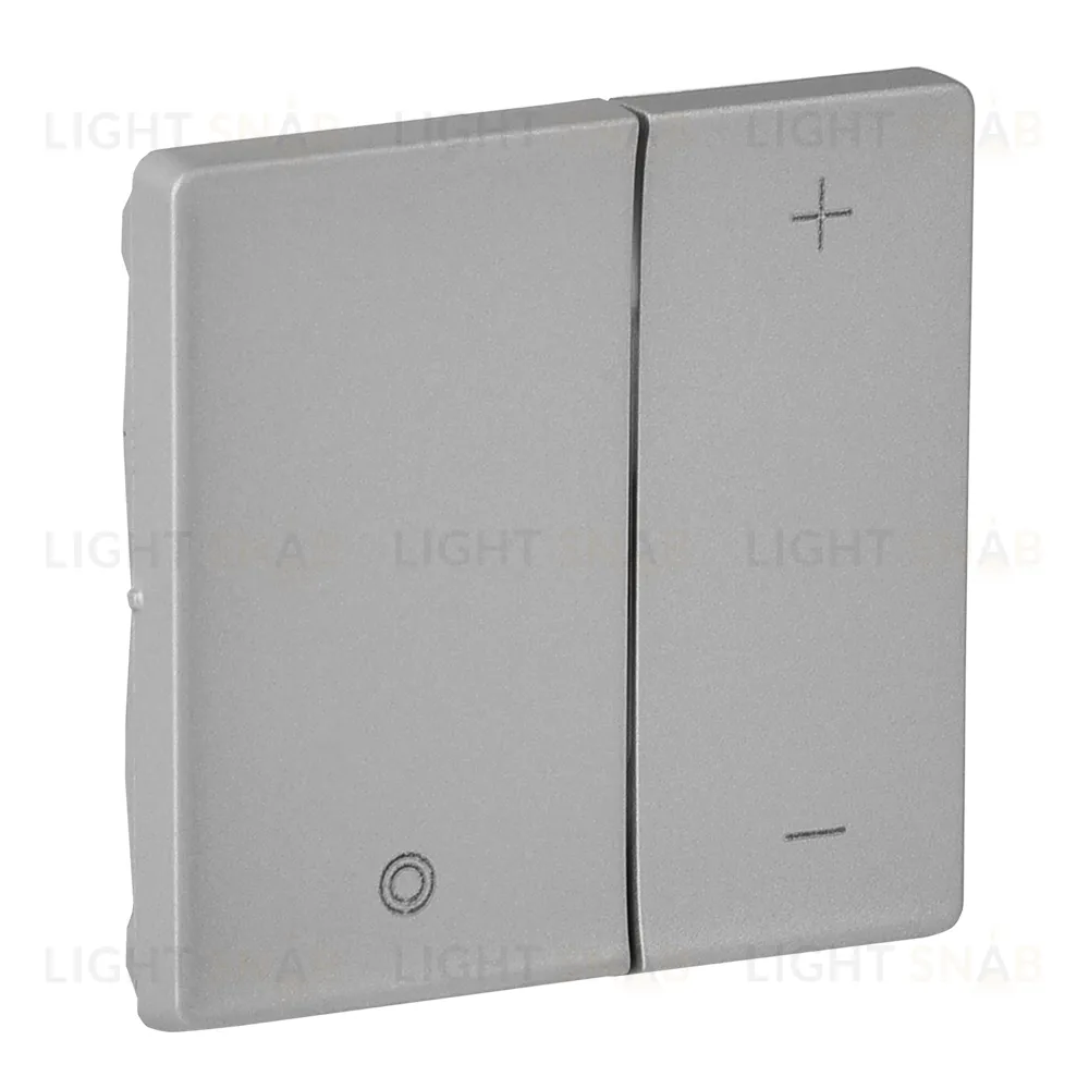 Светорегулятор кнопочный для балластов 1-10В с нейтралью Legrand Valena Life, алюминий 752067+754892 752067 + 754892