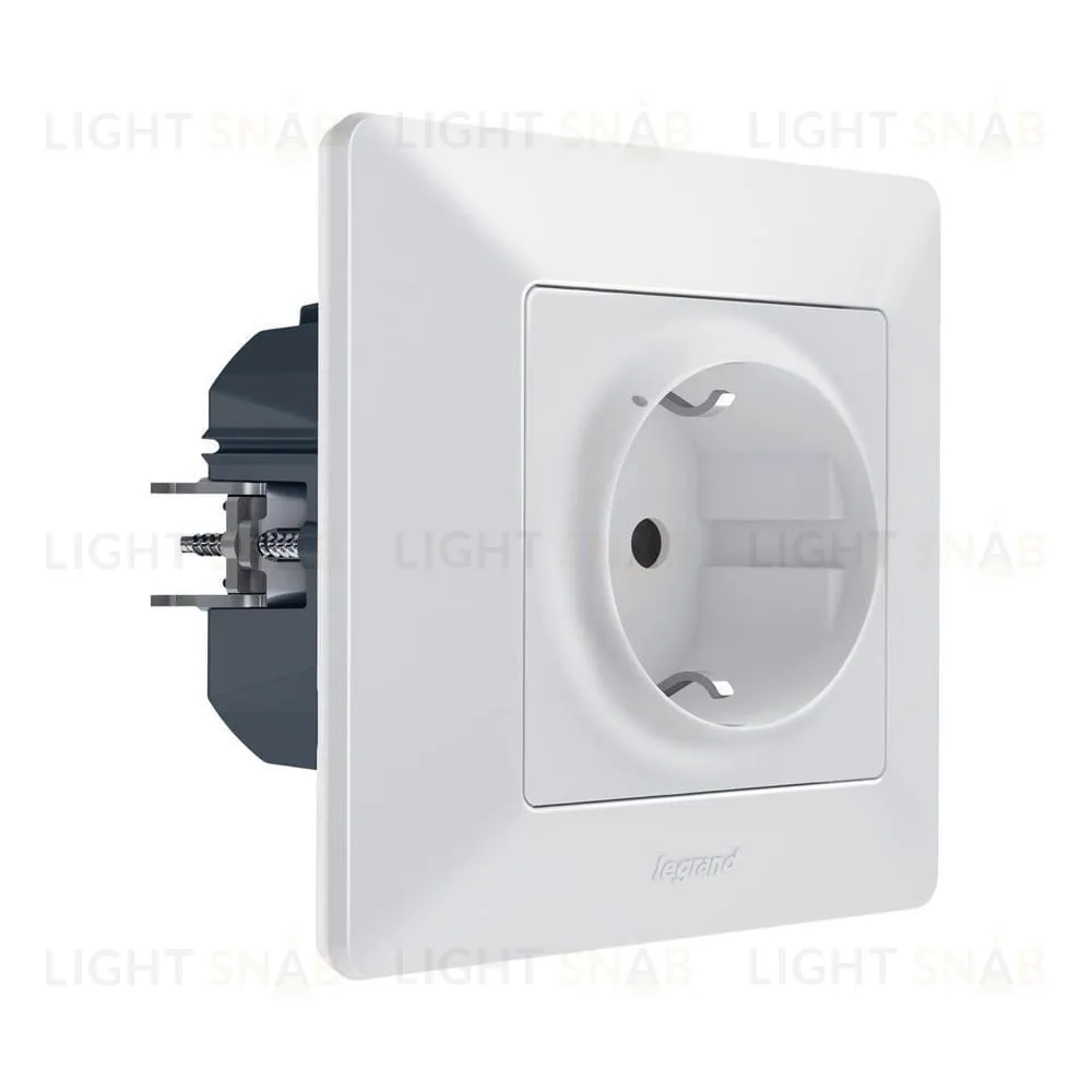 Умная розетка с заземлением и шторками 16А/230В Legrand Netatmo Valena Life безвинтовой зажим белый 752194 752194