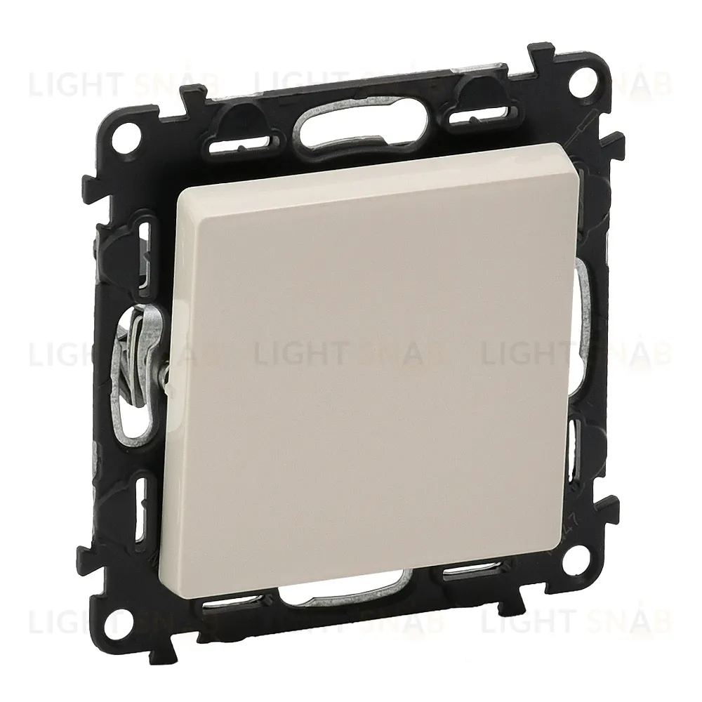 Кнопочный выключатель Legrand Valena Life 6A/250В слоновая кость 752011+755001 752011 + 755001