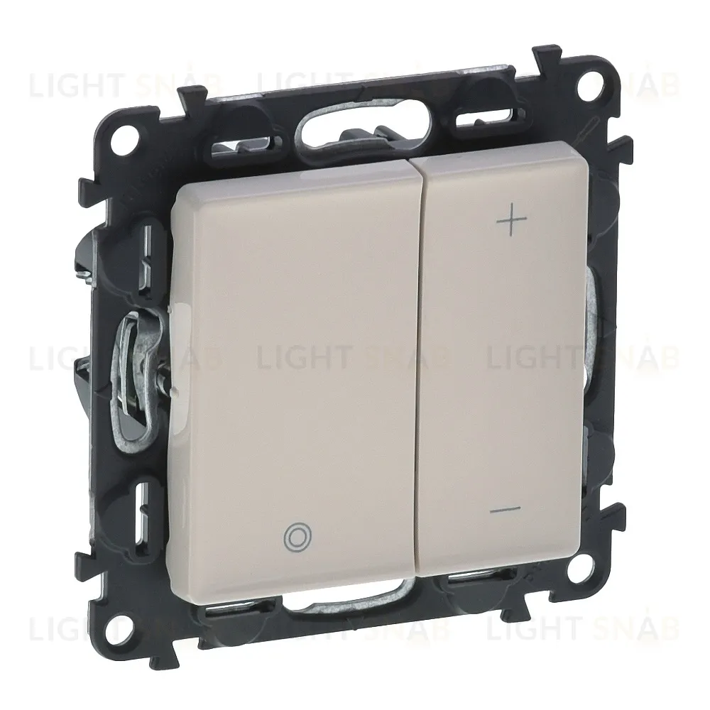 Кнопочный светорегулятор Legrand Valena Life без нейтрали 5-400 Вт, слоновая кость 752062+754891 752062 + 754891