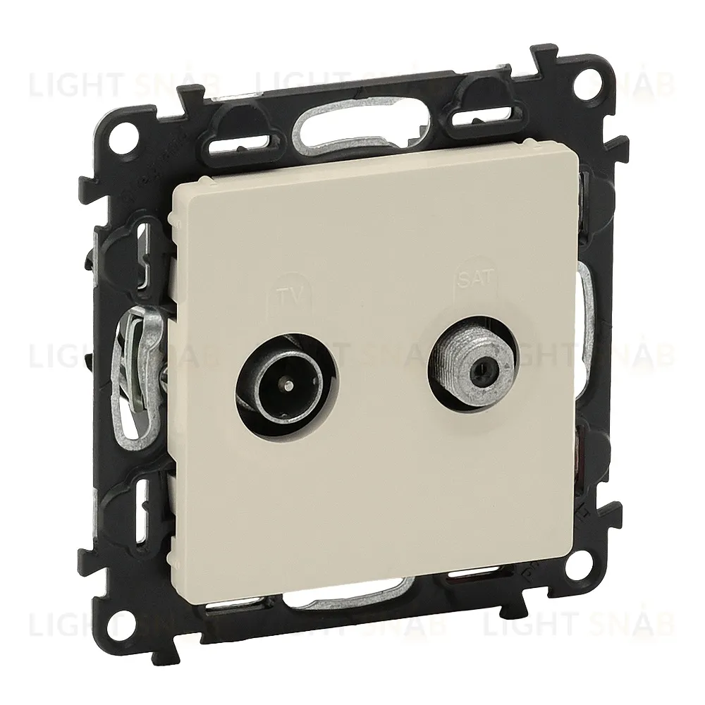 Розетка TV-SAT проходная Legrand Valena Life слоновая кость 753071+754821 753071 + 754821