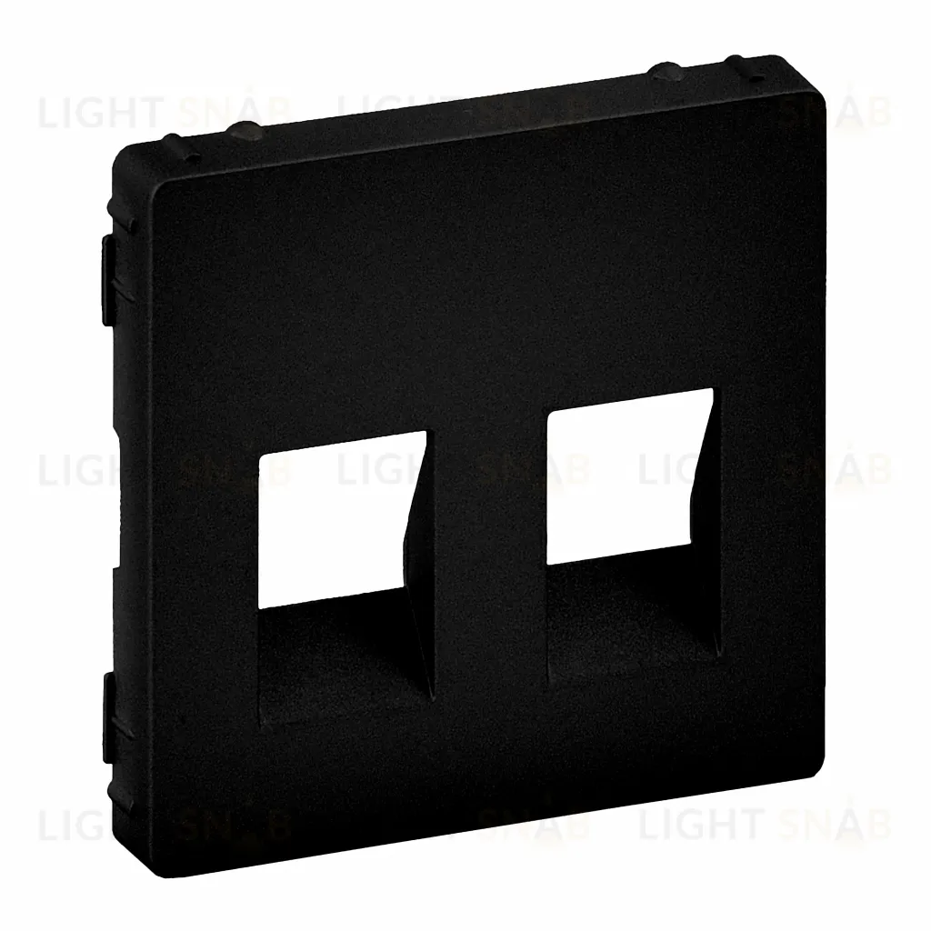 Розетка двойная акустическая с пружинными зажимами Legrand Valena Life, антрацит 753078+756372 753078 + 756372