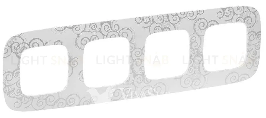 Рамка четверная Legrand Valena Allure, нарцисс хром 754344 754344