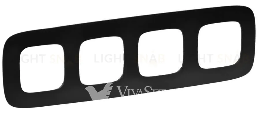 Рамка четверная Legrand Valena Allure, матовый черный 754404 754404