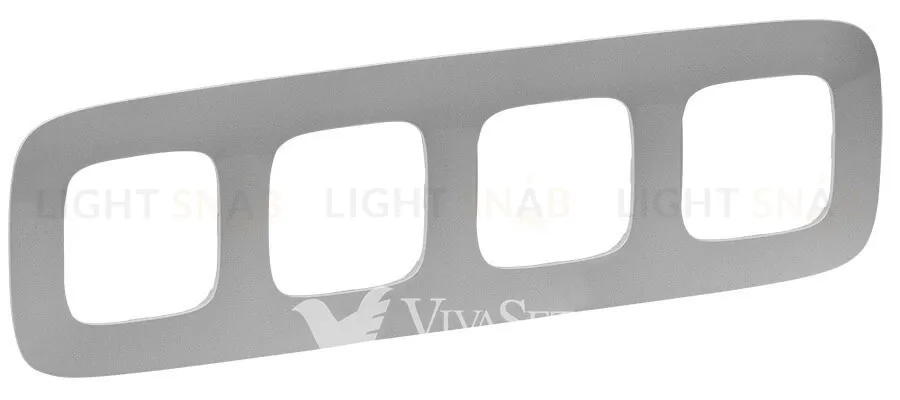 Рамка четверная Legrand Valena Allure, алюминий 754394 754394