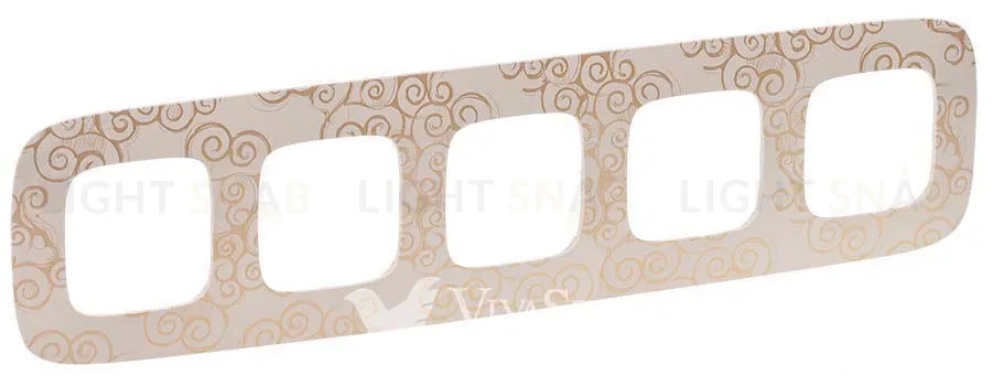 Рамка пятерная Legrand Valena Allure, нарцисс золото 754355 754355