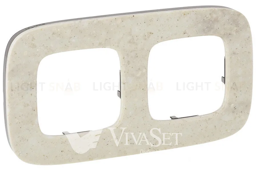 Рамка двойная Legrand Valena Allure, дворцовый мрамор 755522 755522