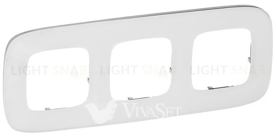 Рамка тройная Legrand Valena Allure, белое стекло 755543 755543