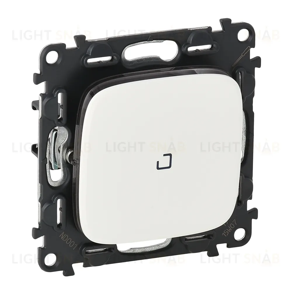 Выключатель одноклавишный с подсветкой Legrand Valena Allure 10A/250В белый 752001+67684+755085 752001 + 67684 + 755085