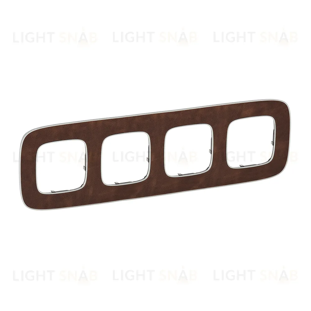 Рамка четверная Legrand Valena Allure, кожа 754454 754454