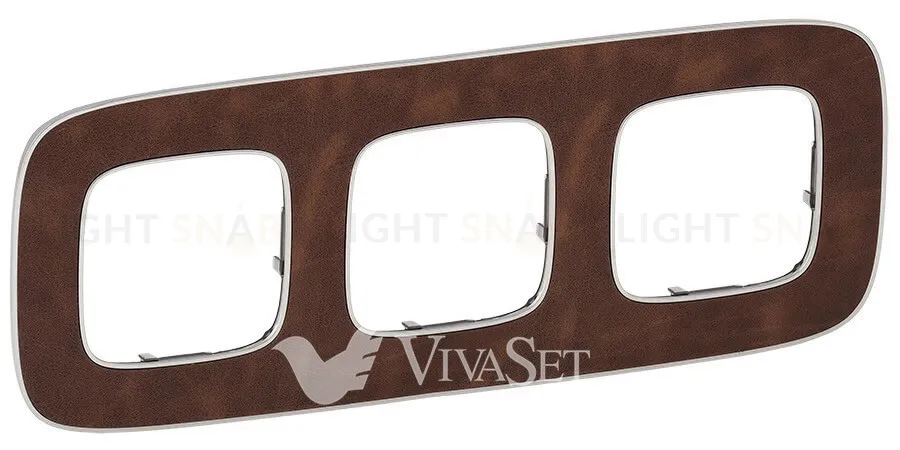 Рамка тройная Legrand Valena Allure, кожа 754453 754453