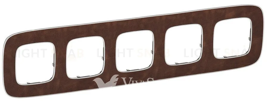 Рамка пятерная Legrand Valena Allure, кожа 754455 754455