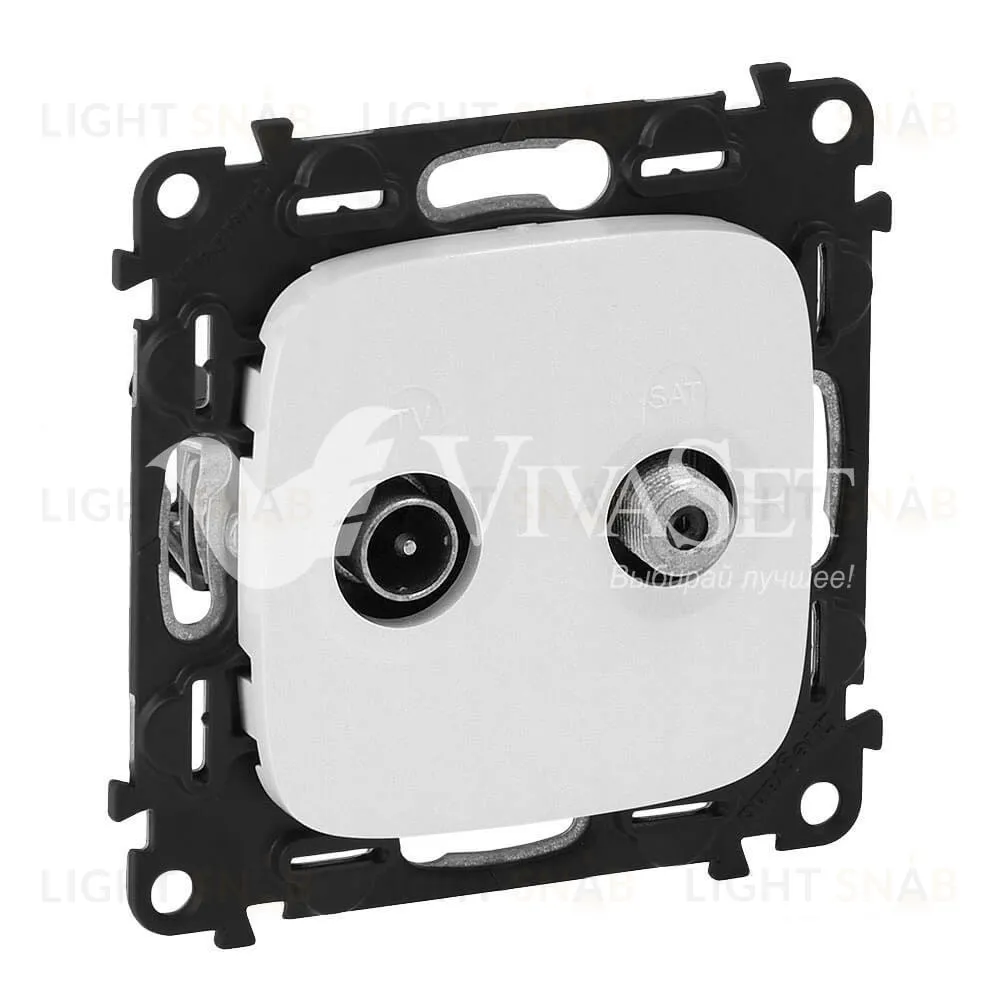 Розетка TV-SAT единственная Legrand Valena Allure (звезда) белый 753057+754825 753057 + 754825