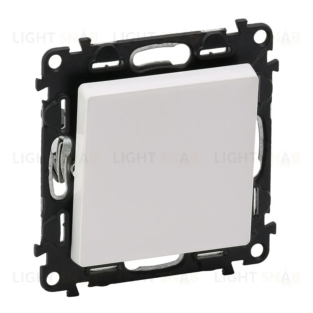 Кнопочный выключатель с символом звонок c подсветкой Legrand Valena Allure 6А/250В белый 752011+67686+755090 752011 + 67686 + 755090