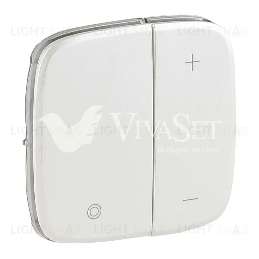 Кнопочный светорегулятор Legrand Valena Allure без нейтрали 5-400 Вт, перламутр 752062+752089 752062 + 752089