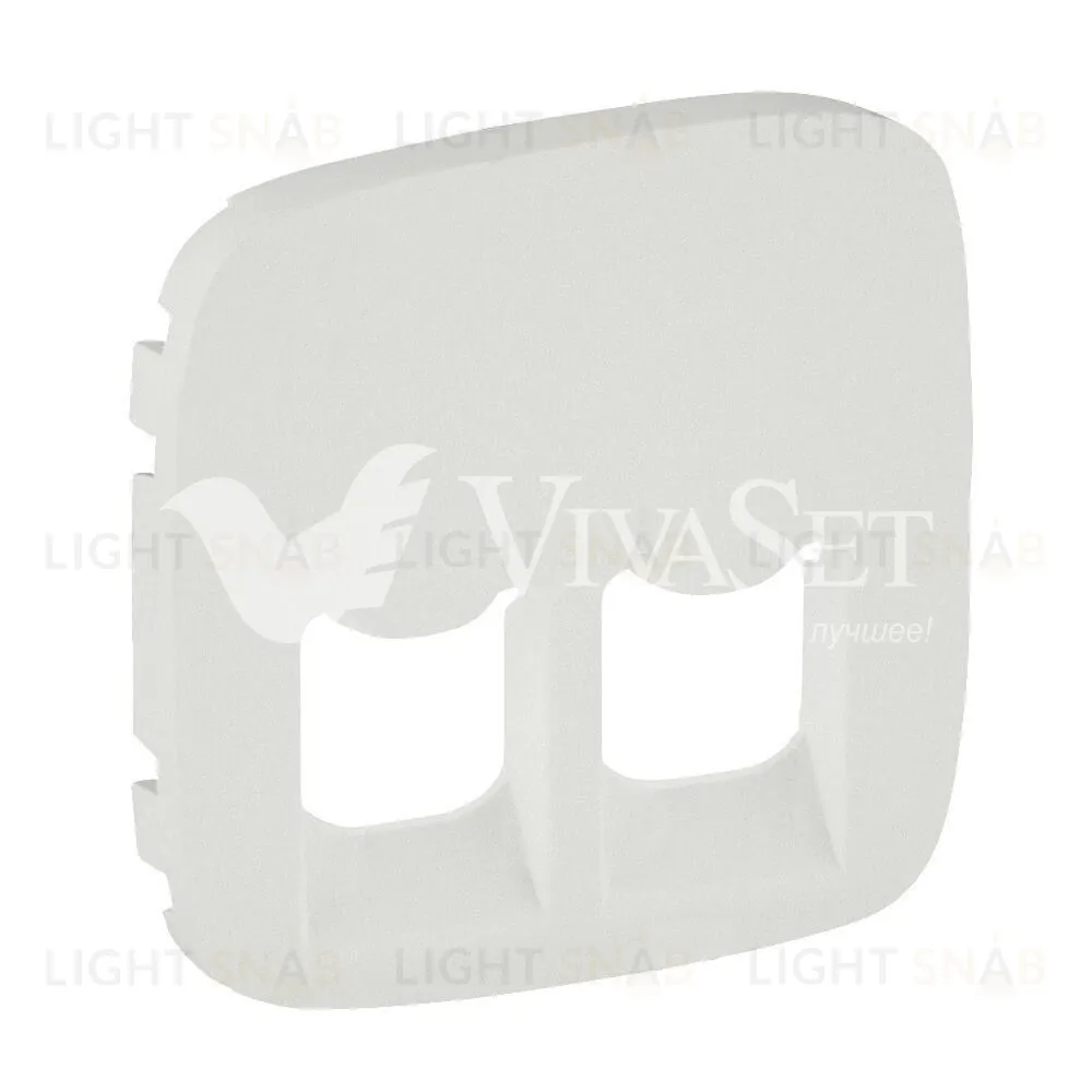 Розетка телефонная двойная Legrand Valena Allure RJ11, перламутр 753039+755429 753039 + 755429