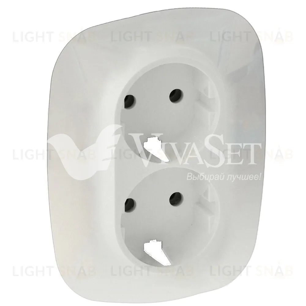 Розетка двойная с заземлением Legrand Valena Allure 16A/250В, безвинтовые зажимы, перламутр 753027+754959 753027 + 754959