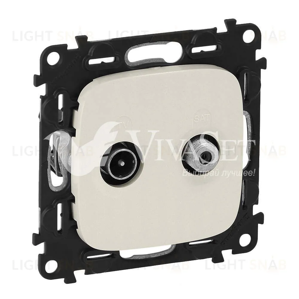 Розетка TV-SAT Legrand Valena Allure проходная слоновая кость 753071+754826 753071 + 754826