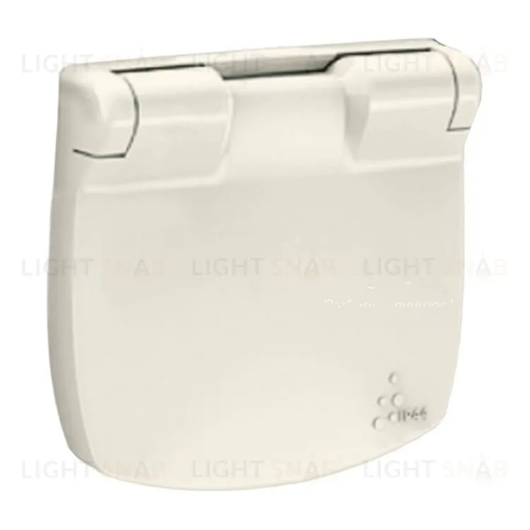 Розетка с заземлением с защитными шторками и крышкой Legrand Valena Allure 16A/250В, безвинтовой зажим, слоновая кость 753030+754846 753030 + 754846