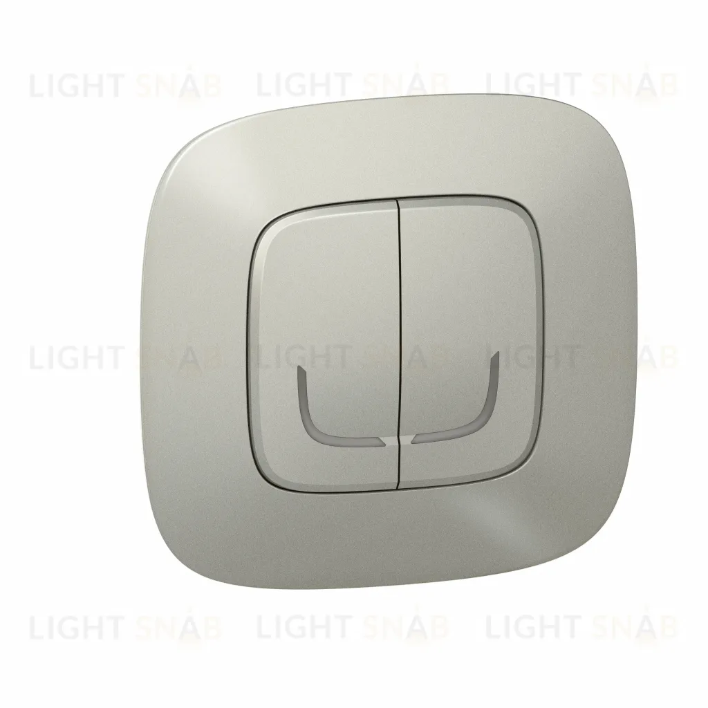 Умный беспроводной выключатель двухклавишный Legrand Netatmo Allure алюминий 752787 752787