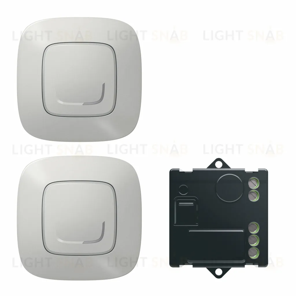 Готовый комплект управления освещением с двух мест Legrand Netatmo Valena Allure алюминий 752750 752750