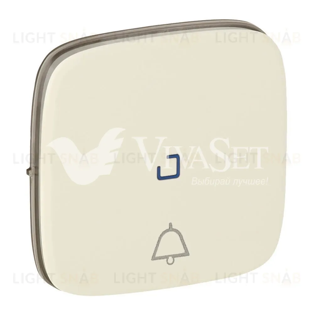 Кнопочный выключатель с символом звонок c подсветкой Legrand Valena Allure 6А/250В слоновая кость 752011+67686+755091 752011 + 67686 + 755091