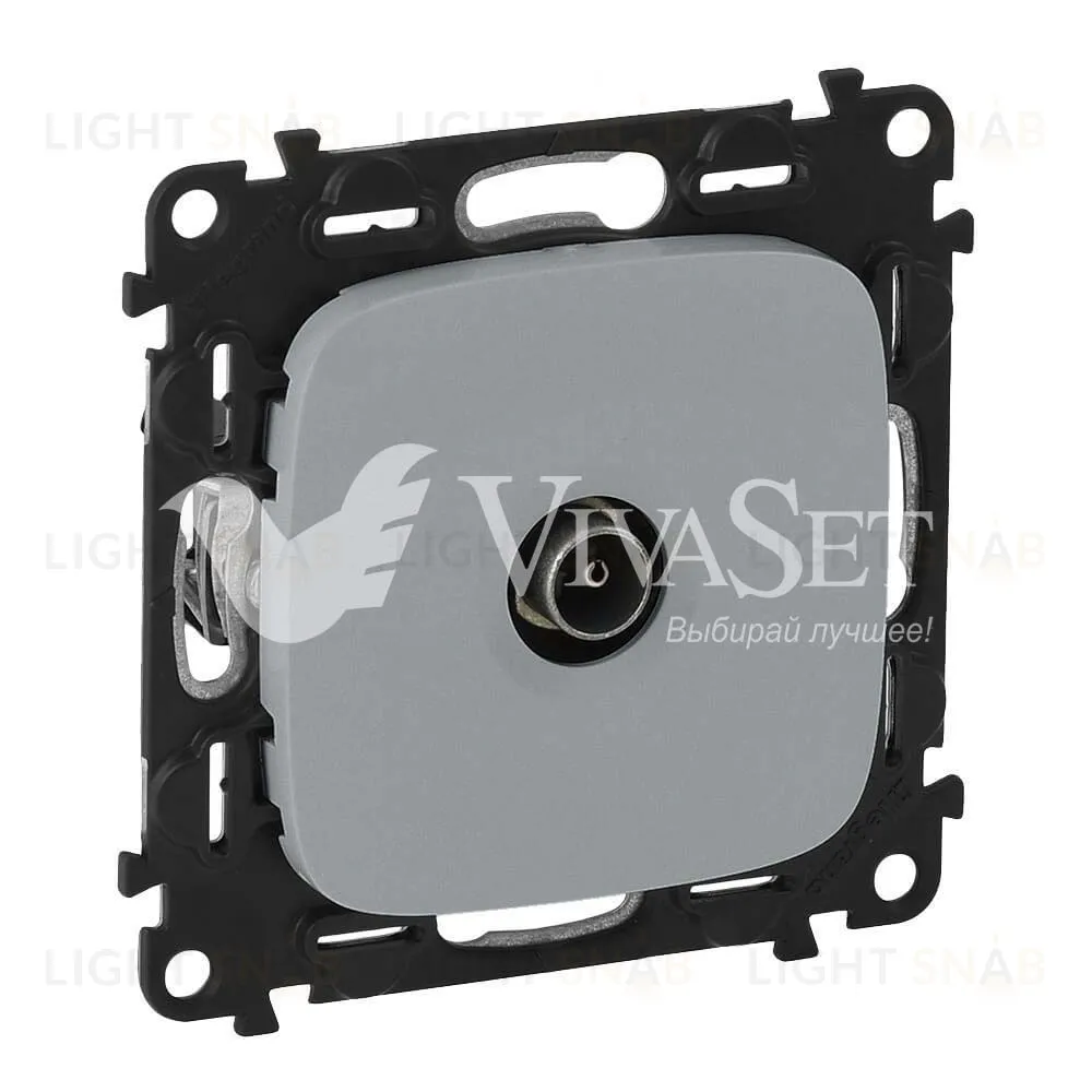 Розетка TV оконечная Legrand Valena Allure алюминий 753066+754767 753066 + 754767