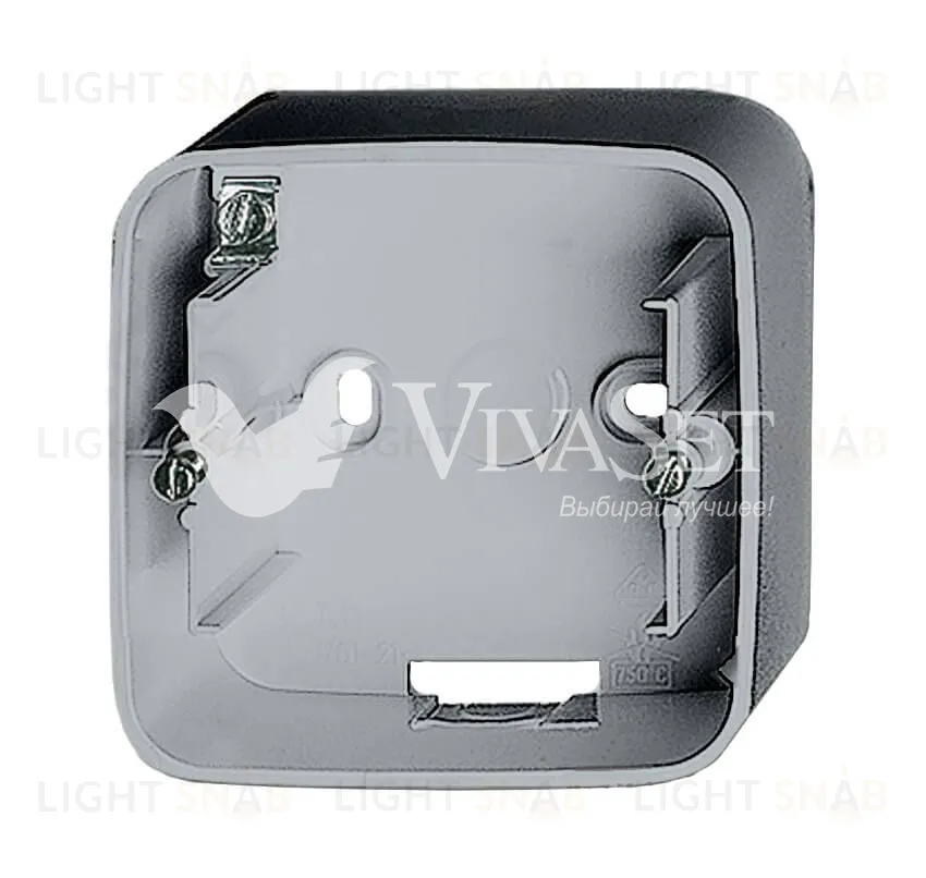 Одноместная коробка Legrand Valena Allure для накладного монтажа, алюминий 755571 755571