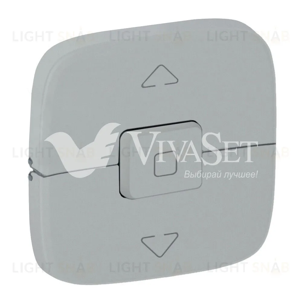 Выключатель управления для жалюзи и рольставней Legrand Valena Allure 10А/250В, алюминий 752029+755147 752029 + 755147