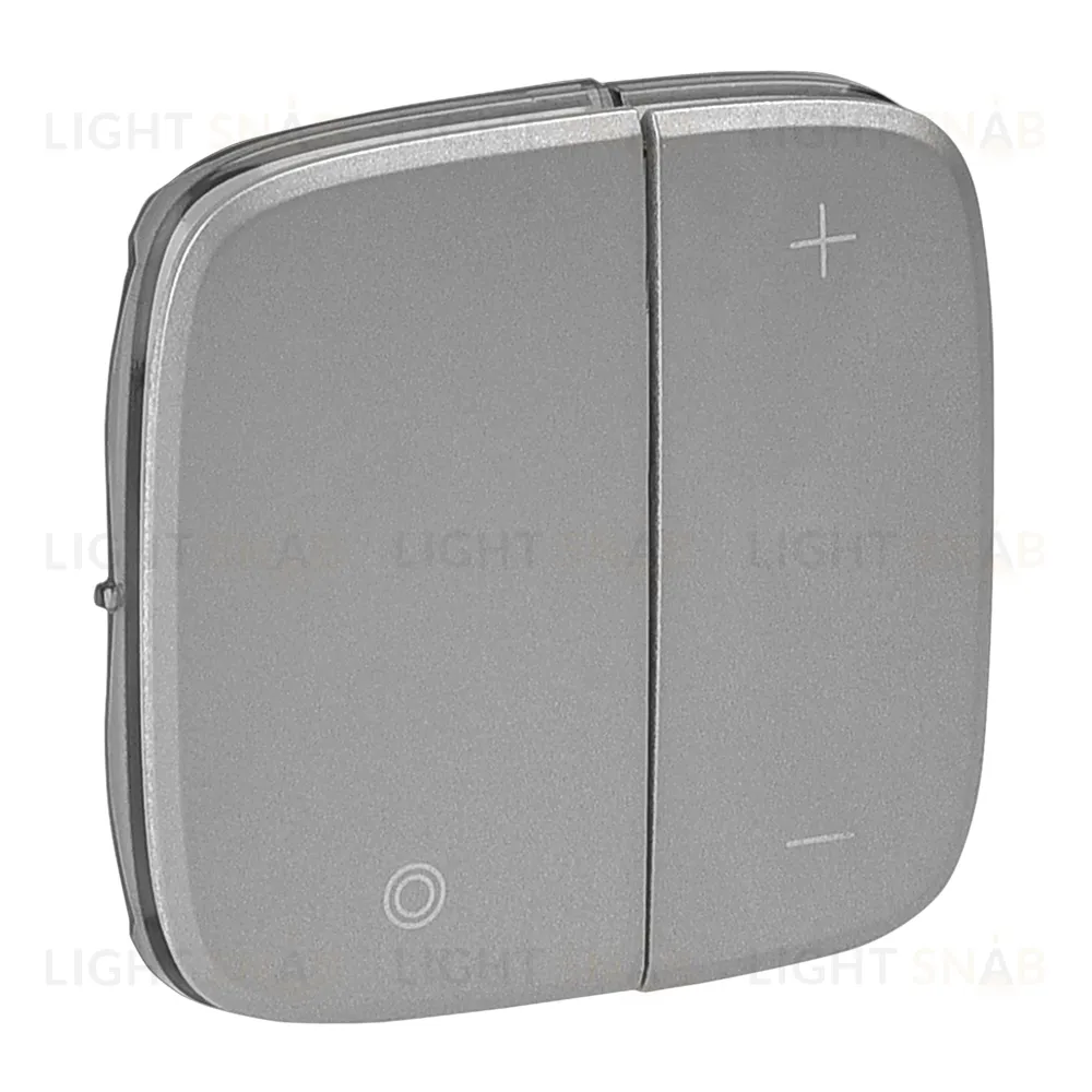 Светорегулятор кнопочный для балластов 1-10В с нейтралью Legrand Valena Allure, алюминий 752067+752087 752067 + 752087