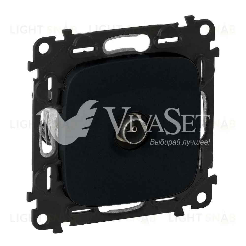 Розетка TV оконечная Legrand Valena Allure матовый черный 753066+754768 753066 + 754768