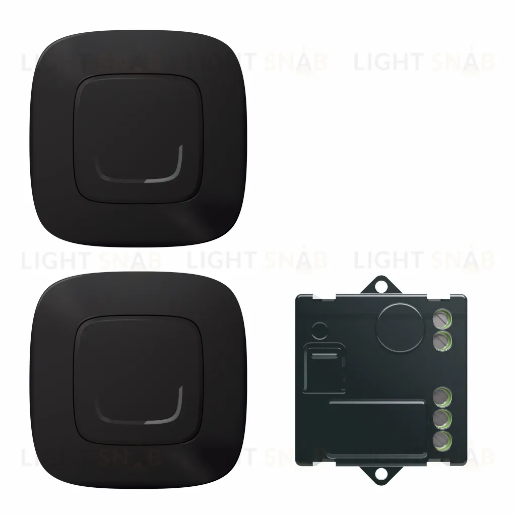 Готовый комплект управления освещением с двух мест Legrand Netatmo Valena Allure матовый черный 752850 752850