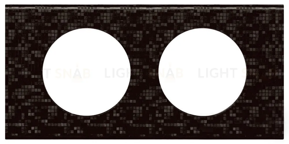 Рамка двухместная Legrand Celiane, кожа блэк пиксел 69452 69452