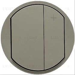 Светорегулятор кнопочный Legrand Celiane 400Вт (титан) 65183+67083+80251 65183 + 67083 + 80251