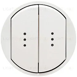 Выключатель двухклавишный с подсветкой Legrand Celiane 10А (белый) 68004+67002+67002+67684+67684+80251 68004 + 67002 + 67684 + 80251